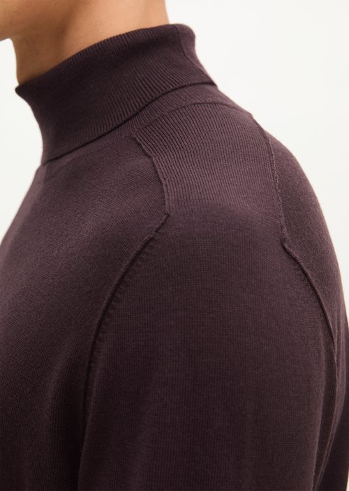 Regular turtleneck sweater — Deep Mullberry