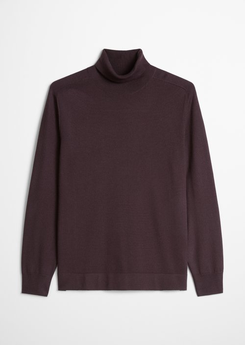 Regular turtleneck sweater — Deep Mullberry