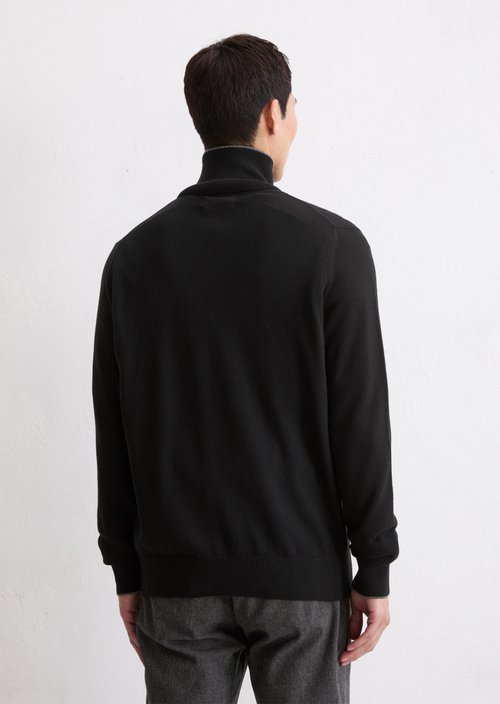 Zipper cardigan regular — Black