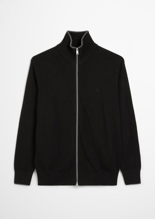 Zipper cardigan regular — Black