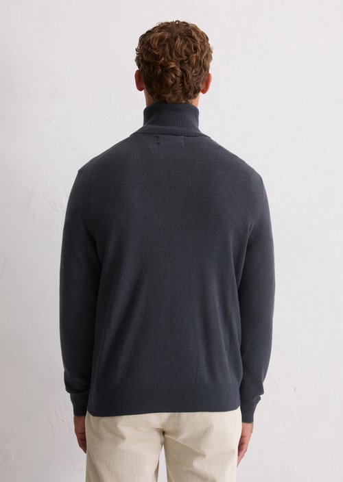Zipper cardigan regular — Dark Navy