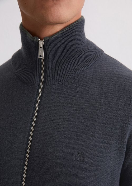 Zipper cardigan regular — Dark Navy