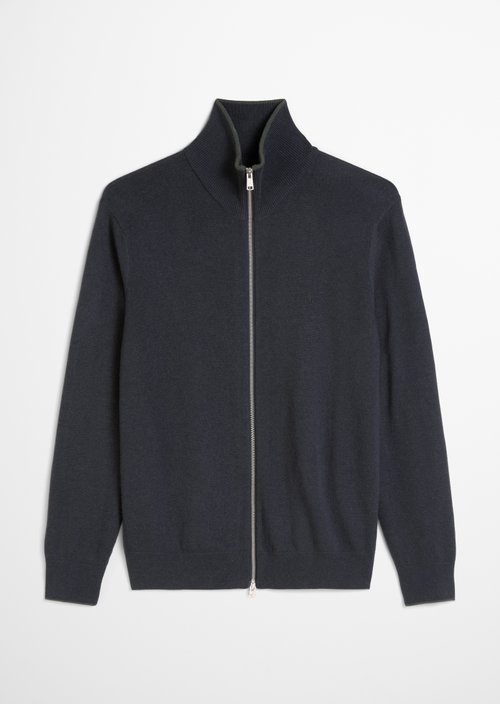 Zipper cardigan regular — Dark Navy