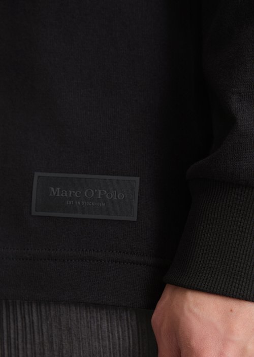 DfC stand-up collar longsleeve regular — Black