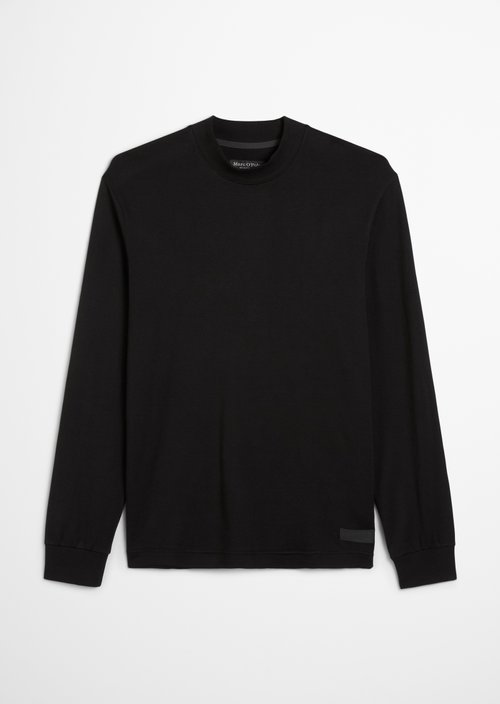 DfC stand-up collar longsleeve regular — Black