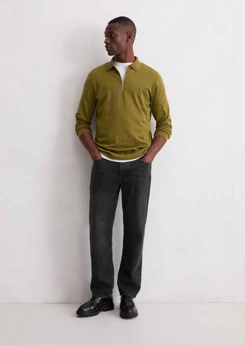DfC Longsleeve regular — Green Mustard