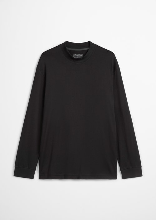 DfC stand-up collar longsleeve regular — Black