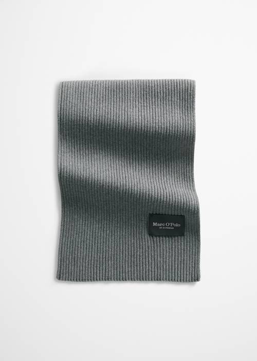Écharpe tricotée Graphic Grey Melange en vue de face
