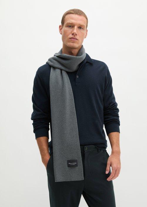 Strickschal — Graphic Grey Melange