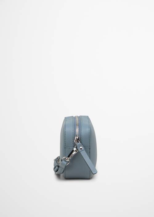 Schoudertas XS Slate Blue in zijaanzicht