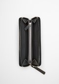 Porte-monnaie en cuir de vache naturel - noir | Portefeuilles