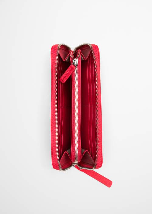 Purse Shiny Red shown opened