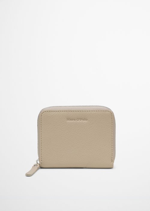 Marc O'Polo Ritssluiting portemonnee medium, Dames, grijs, , 100% Leer