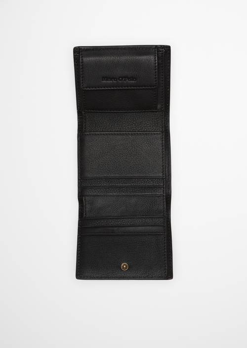 Portfel kombinowany Black pokazany otwarty