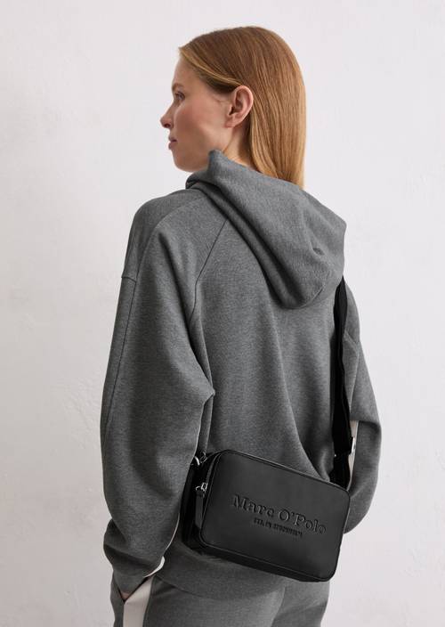 Shoulder bag small Black worn on model