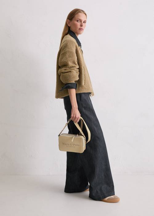 Shoulder bag small Soft Mocca worn on model