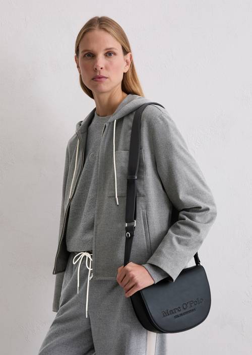 Shoulder bag small Deep Night Blue worn on model