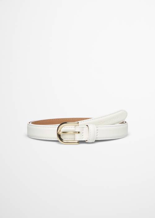 Belt White Cotton in front view