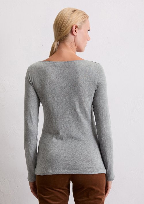 U-boat longsleeve regular — Light Grey Melange