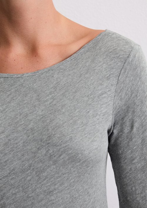 U-boat longsleeve regular — Light Grey Melange
