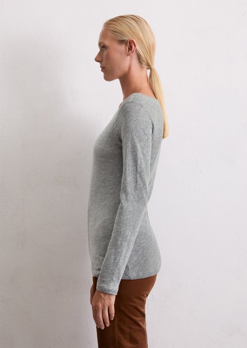 U-boat longsleeve regular — Light Grey Melange