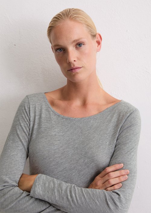 U-boat longsleeve regular — Light Grey Melange