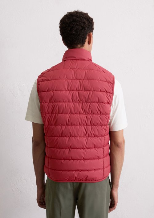 Regular quilted vest — Light Carmine