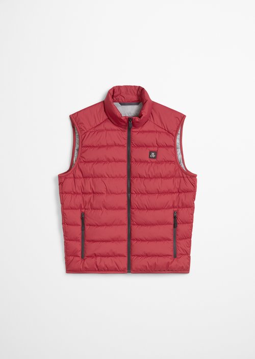 Regular quilted vest — Light Carmine