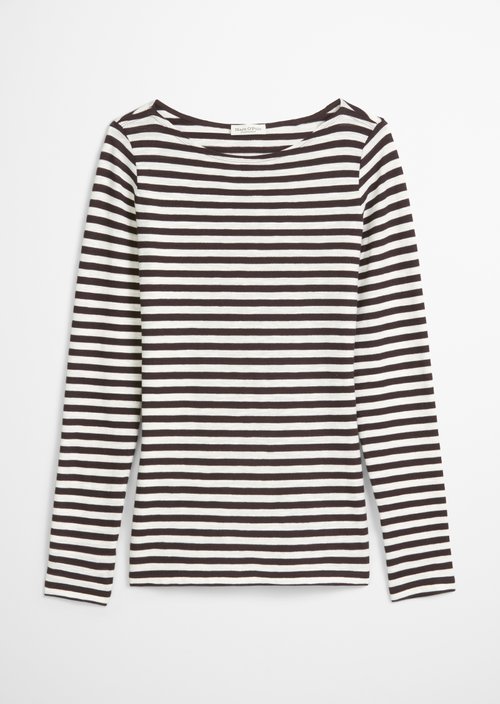 Striped longsleeve regular — Dark Brown