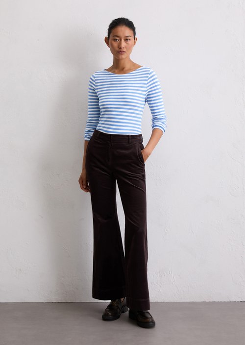 Striped longsleeve regular — Medium Blue