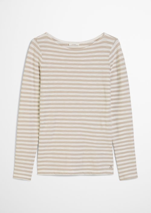 Striped longsleeve regular — Light Brown