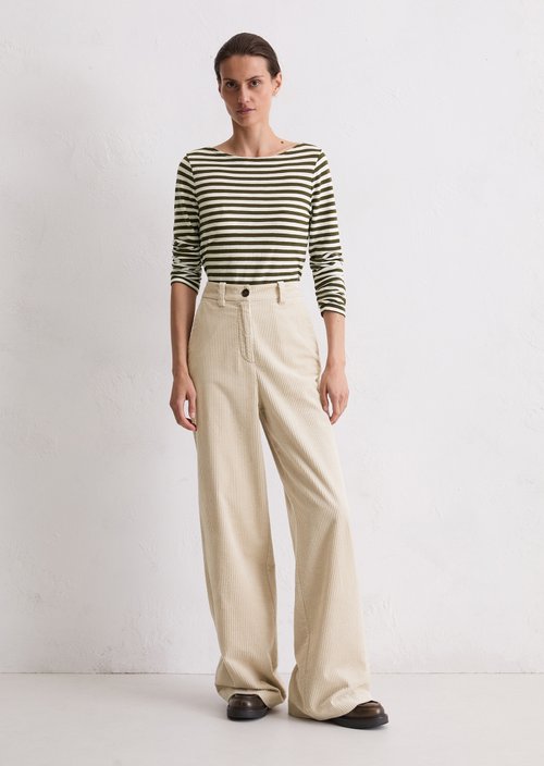 Striped longsleeve regular — Dark Green