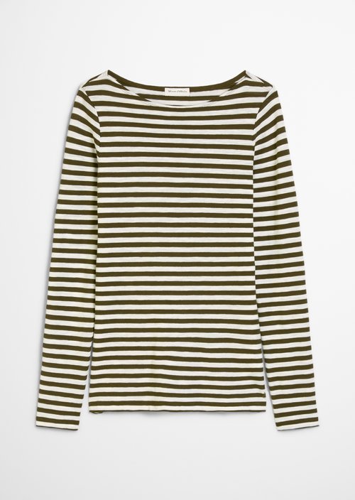 Striped longsleeve regular — Dark Green