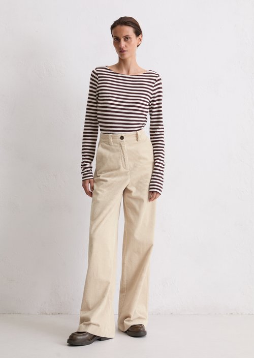 Striped longsleeve regular — Dark Red