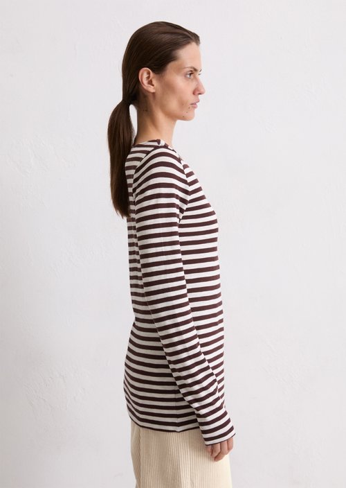 Striped longsleeve regular — Dark Red