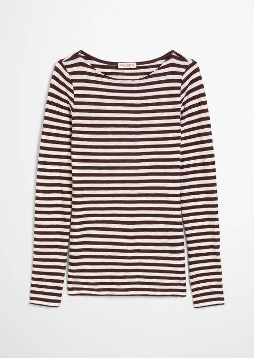 Striped longsleeve regular — Dark Red