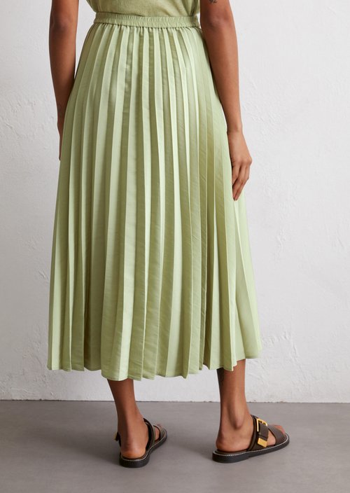Pleated skirt — Smooth Sage (alternate view)