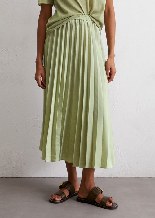Pleated skirt — Smooth Sage