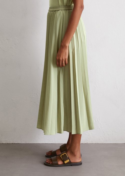 Pleated skirt — Smooth Sage