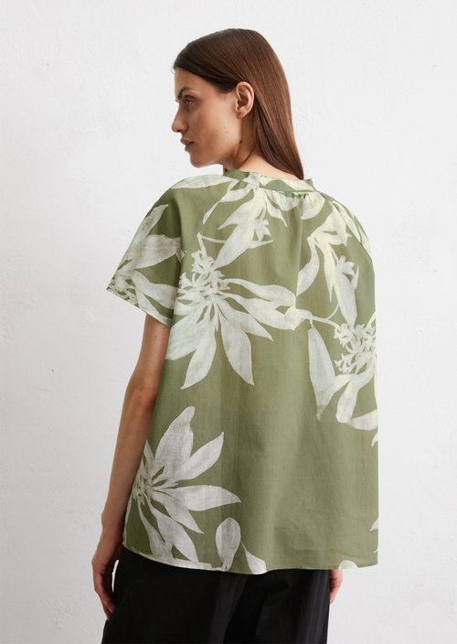 Print blouse shirt regular — Medium Green