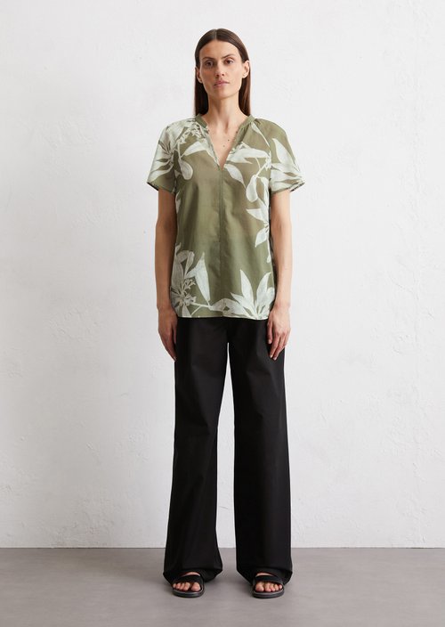 Print blouse shirt regular — Medium Green