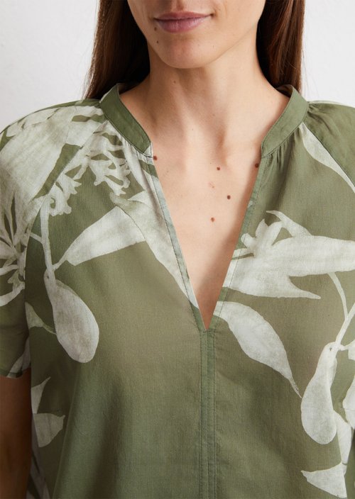 Print blouse shirt regular — Medium Green
