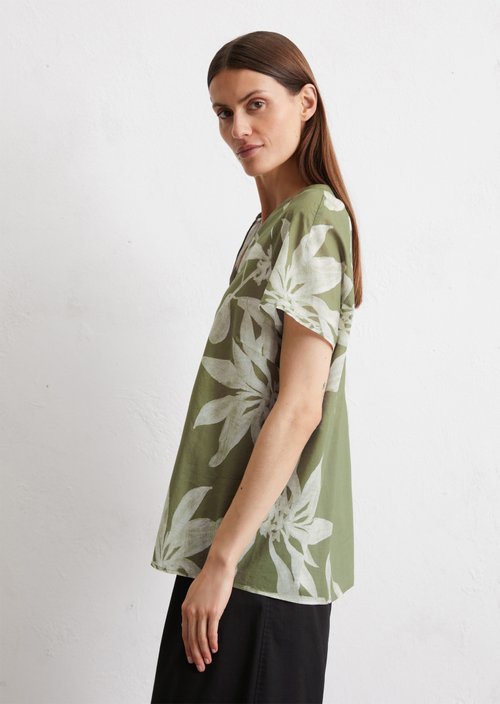Print blouse shirt regular — Medium Green