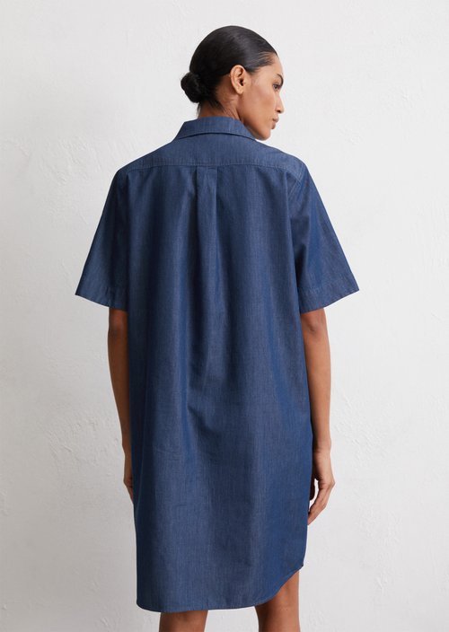 Relaxed denim dress — Medium Blue