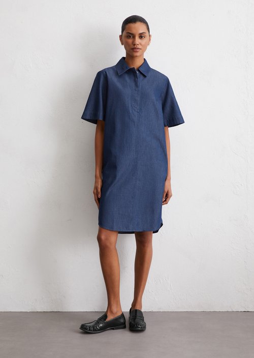 Relaxed denim dress — Medium Blue