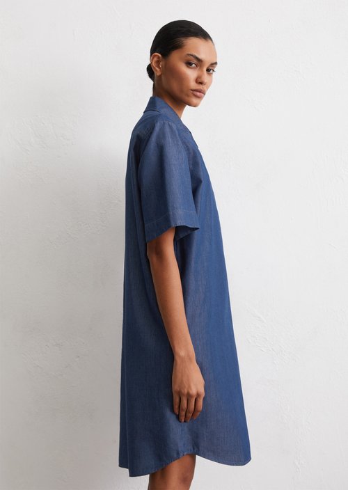 Relaxed denim dress — Medium Blue