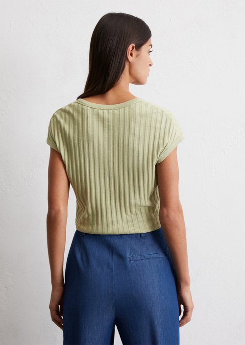 Pointelle T-shirt slim — Smooth Sage