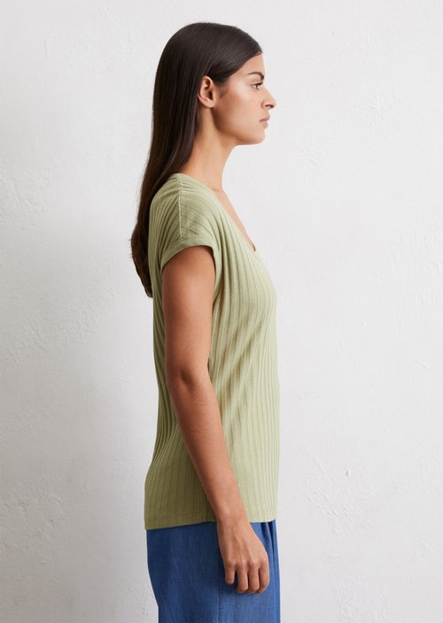 Pointelle T-shirt slim — Smooth Sage