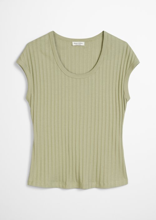 Pointelle T-shirt slim — Smooth Sage