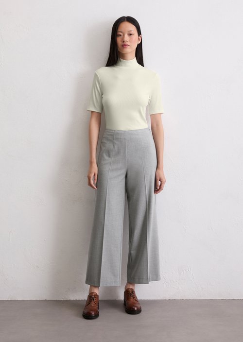 Cropped culottes — Medium Grey